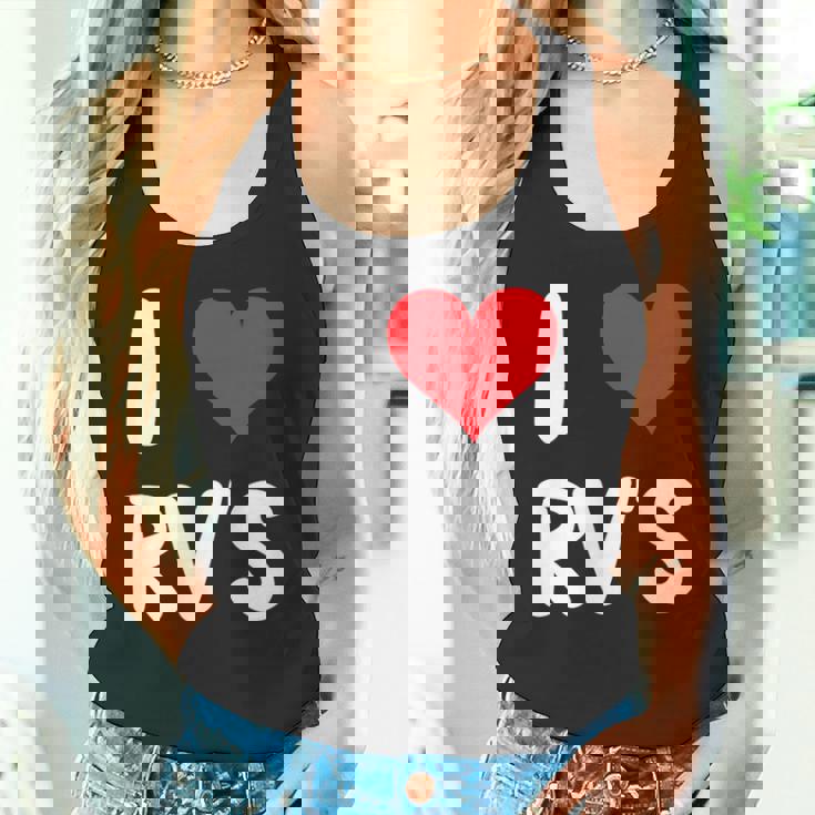 I Love Rv のレクリエーションビークル キャンプ キャンピングカー 旅行 旅行 タンクトップ