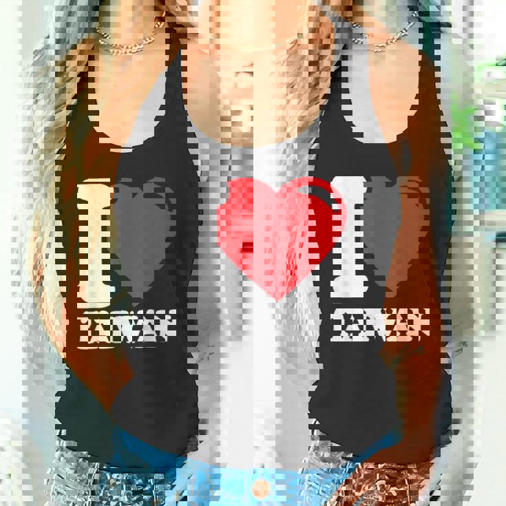 I Love Taiwan 台北国旗 ハートトラベル 台湾製品 タンクトップ