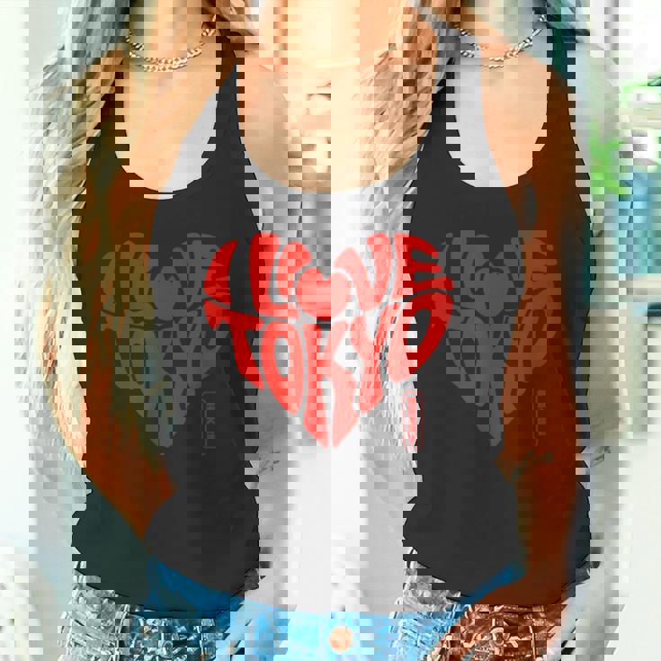 I Love Tokyo 日本の漢字文字 東京 日本 お土産 タンクトップ