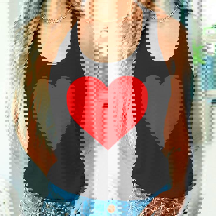 I Love You レッドハート バレンタインデー 絵文字 タンクトップ