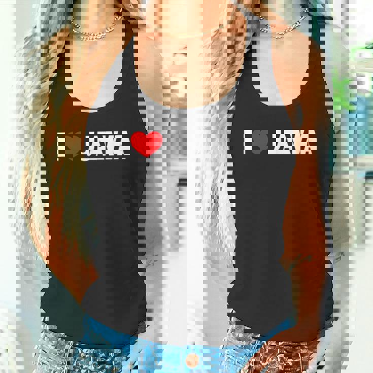 I Love ハート Java タンクトップ