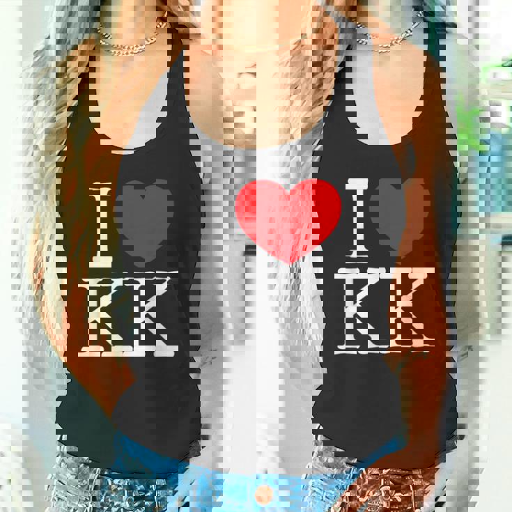 I Love ハート Kk タンクトップ
