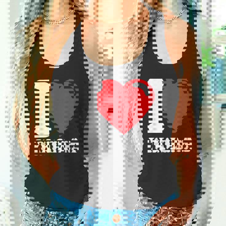 I Love 横浜市 日本文化 美しい日本 横浜大好き タンクトップ