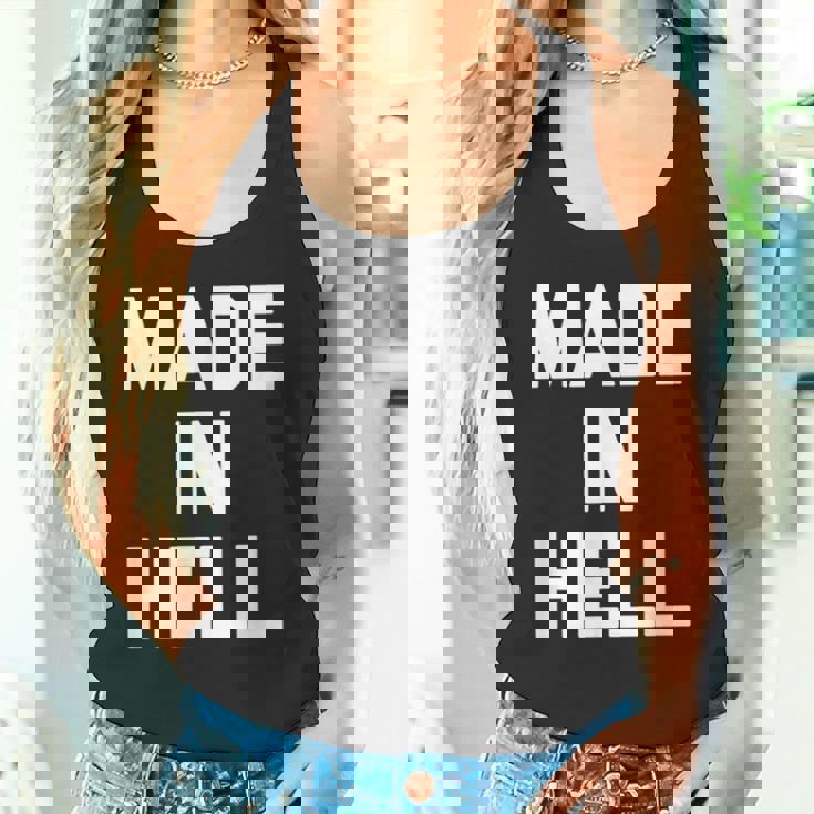 Made In Hell 面白いことわざ皮肉なノベルティ クール タンクトップ