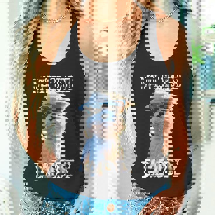 Maltese Daddyマルチーズ お父さん 犬 お父さん 父の日 お父さん スウィート・マルチーズ タンクトップ