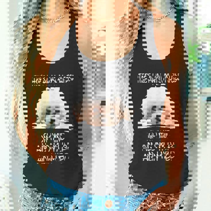 Maltese Dog Is On My Mind 面白い子犬オーナーデザイン タンクトップ