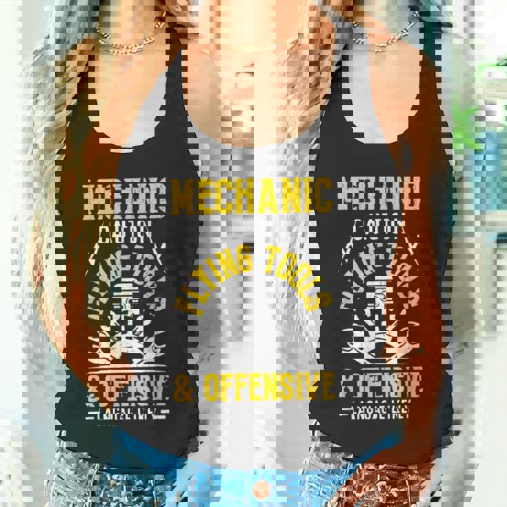 Mechanic Caution Flying Tools 自動車整備士 タンクトップ