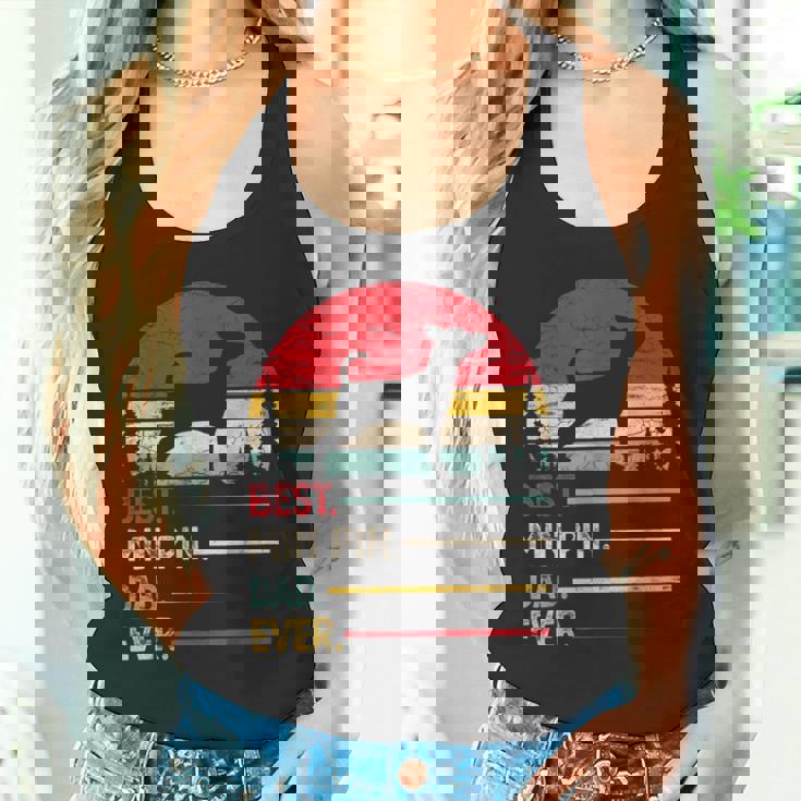 Miniature Pinscher Best Dad Ever Dogintage Retro Men Canotta