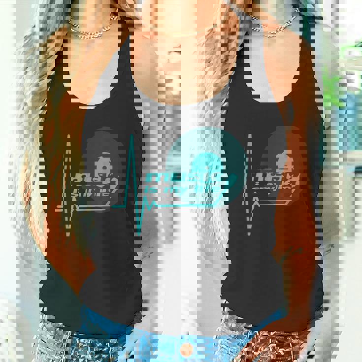 Music Is My Life Quote テクノハウス ダブ ステップ トランスハウス タンクトップ