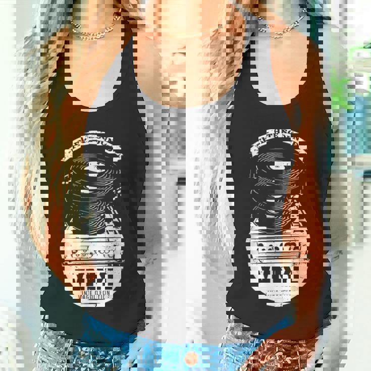 Music Is My Universe レトロなビニールレコードでサウンドを感じる タンクトップ