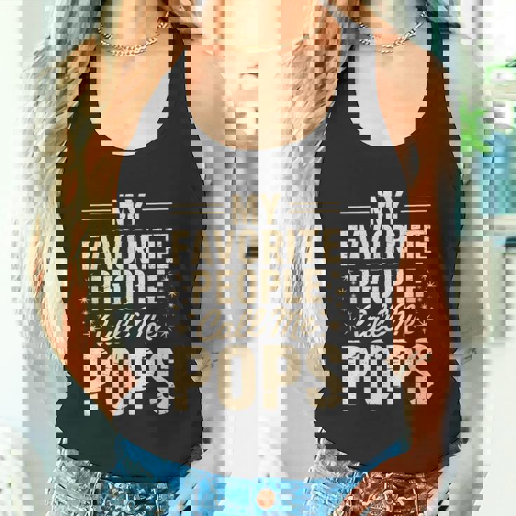 My Favorite People Call Me Pops Fathers Day タンクトップ