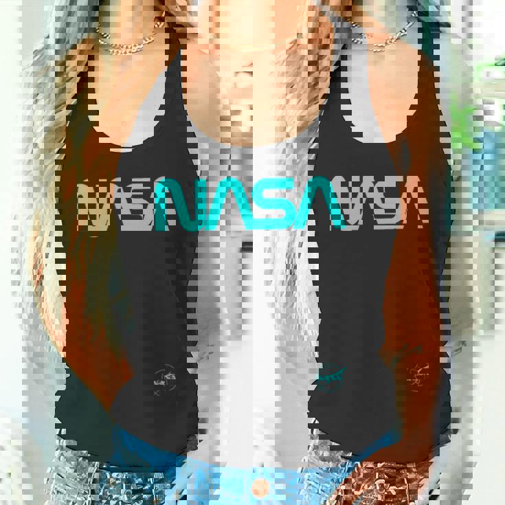 Nasaワームと記章のロゴ タンクトップ