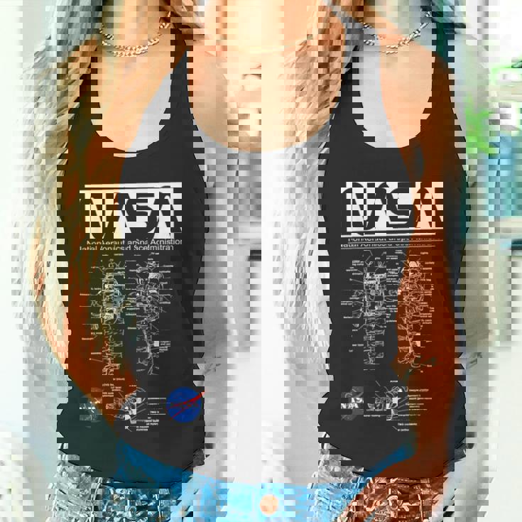 Nasa宇宙飛行士服の概略図 タンクトップ