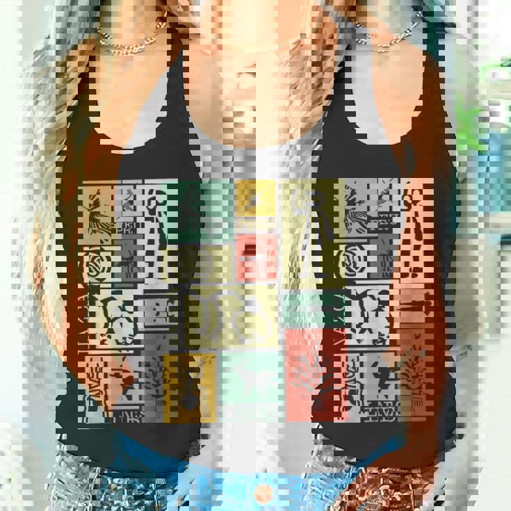 Nazca Linesナスカラインズ ペルージオグリフモンキー 宇宙飛行士 スパイダー レトロ タンクトップ