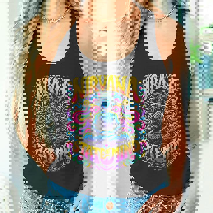Nirvanatate Of Mind 瞑想 面白いグラフィックtシャツ タンクトップ
