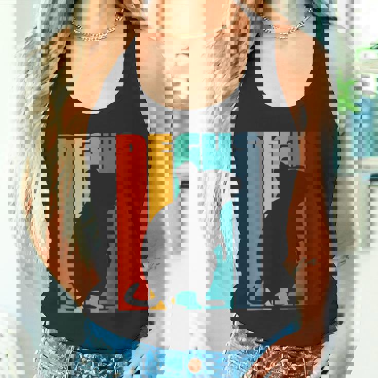 Octodon Degus 格言 ヴィンテージ シルエット レトロ デグ タンクトップ