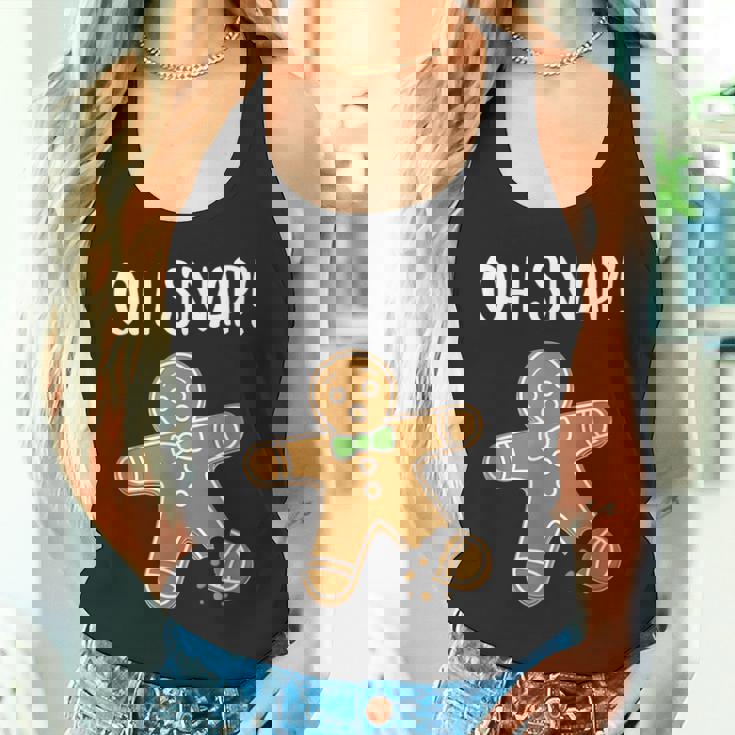 Ohnap ジンジャーブレッドマン クッキー 骨折脚 面白い タンクトップ