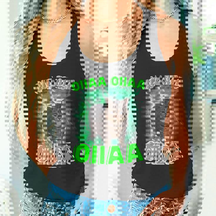 Oiiaa Oiiaa 猫 脳腐 ウイルス スピニング 猫 ミーム タンクトップ