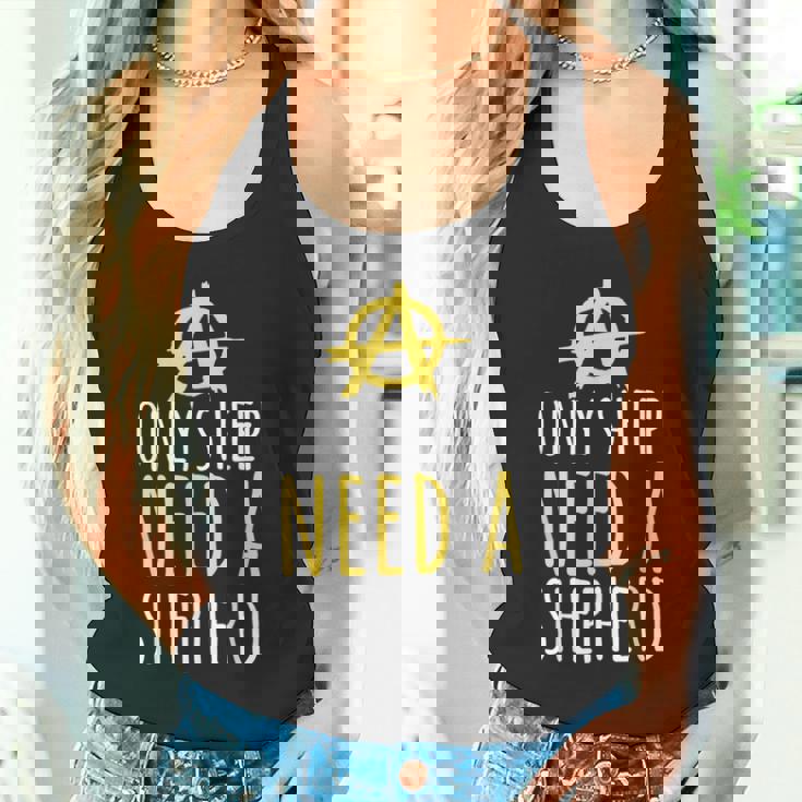 Onlyheep Need Ahepherd Anarchist シンボル アナキズムミーム タンクトップ