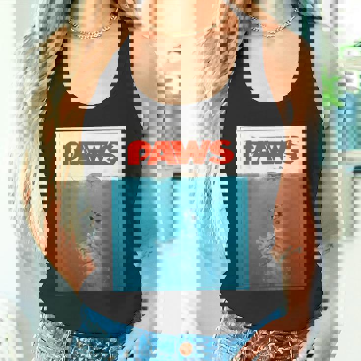 Paws Cat ファニーtシャツ、子猫映画ポスターパロディ タンクトップ