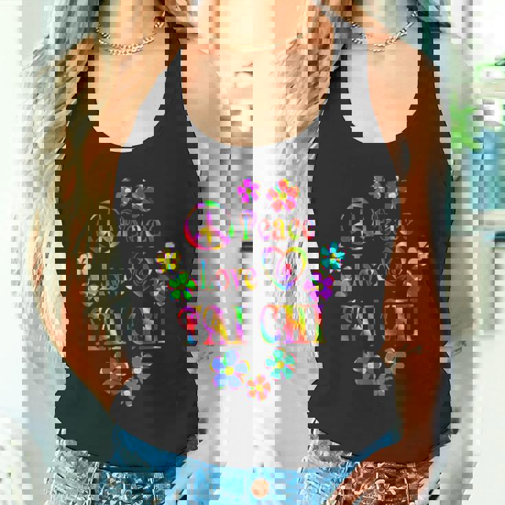 Peace Love 太極拳 ブライトカラー タンクトップ