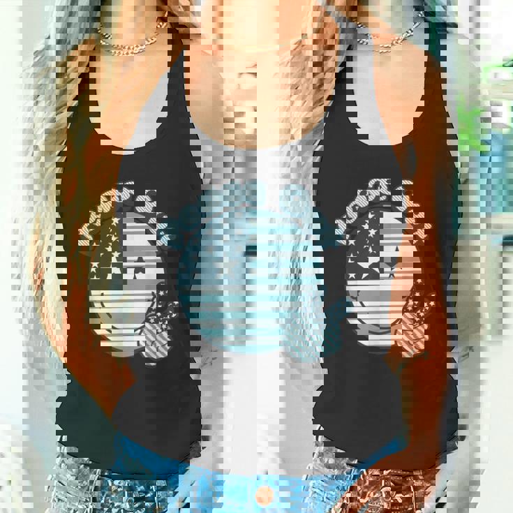 Peace Out 星条旗 ピースサイン 男女 色あせ タンクトップ