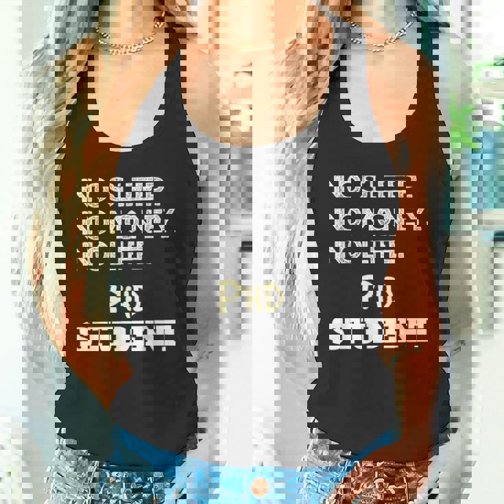 PhD Noleep No Money No Life Phdtudent タンクトップ