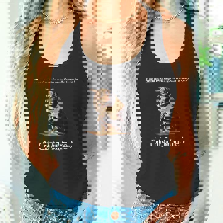 Please Make Everything Go Well For 私だけ 猫の言葉 タンクトップ