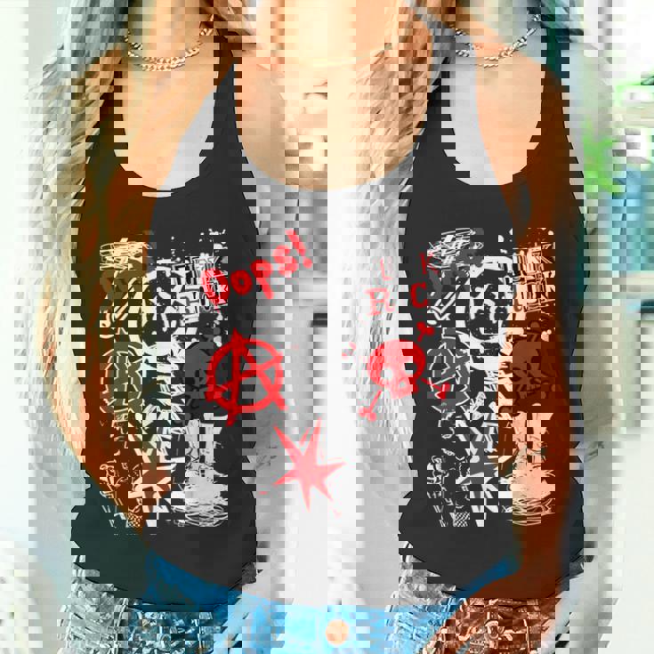 Punk's Not Dead ブラック&レッド タンクトップ