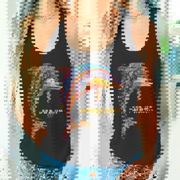 Punta Mita メキシコ バケーション ヴィンテージ トライバル イルカ タンクトップ