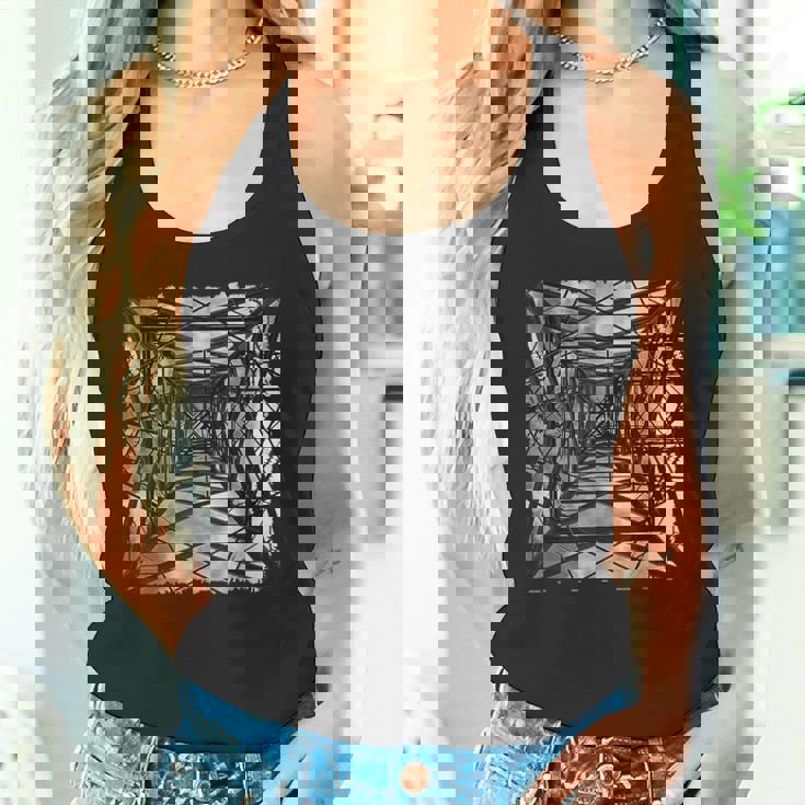 Pylon East London イングランド写真アートワーク アンティーク調 タンクトップ