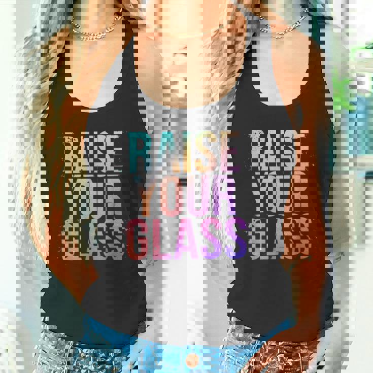 Raise Your Glass Pink Cheers Party タンクトップ