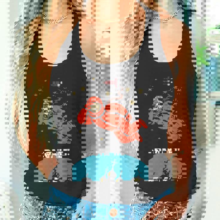 There's No God レトロ 無神論者 ユーリ ガガーリン スペース タンクトップ