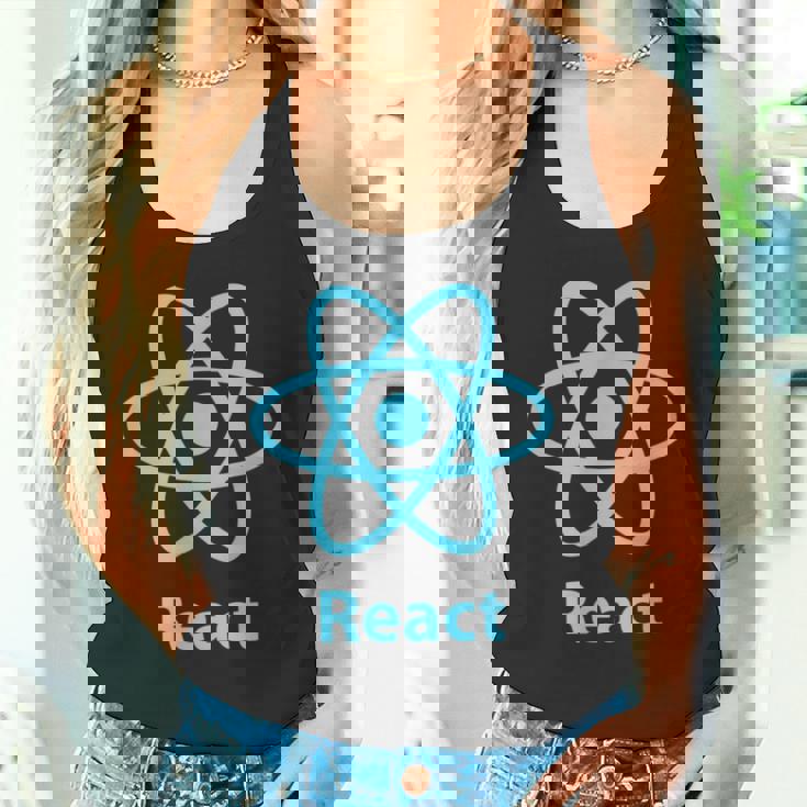 Reactjs ReactJs 公式ロゴ Javascript フレームワーク タンクトップ