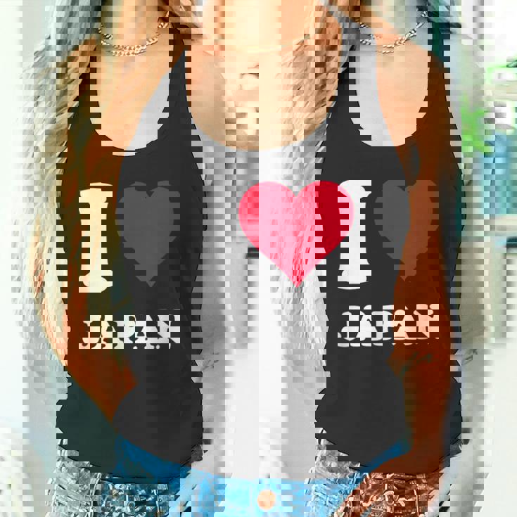 Red Heart I Love Japan タンクトップ