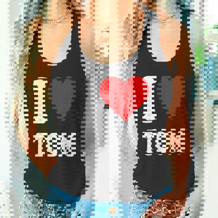 Red Heart I Love Tom タンクトップ