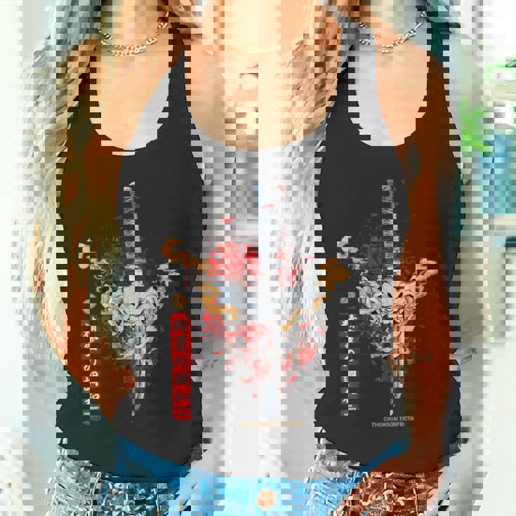 Redpider Lily And Japanese Anime Retro Oniamurai Mask タンクトップ