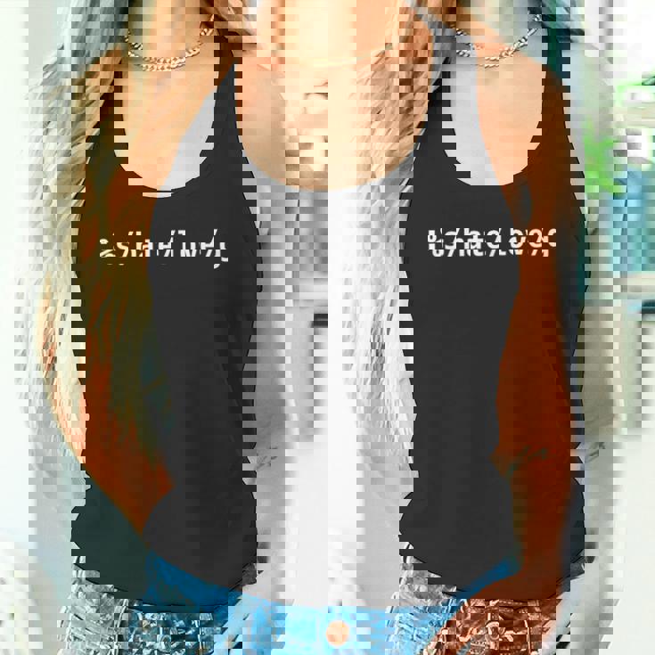 Replace Hate With Love PeacefuliVim Geek ホワイトデザイン タンクトップ