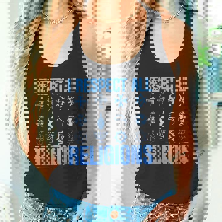 I Respect All Religions 精神性 寛容 受容 タンクトップ