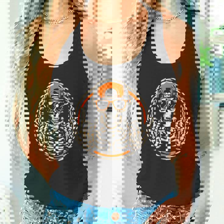 Rocker スケルトンキャップ スケーター 面白い ハロウィン パンクロック 男性 男の子 タンクトップ