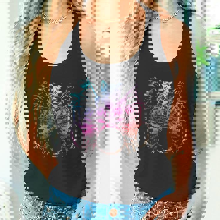 Rockstar ドラマー 猫 ドラム ミュージシャンバンド 音楽愛好家 タンクトップ