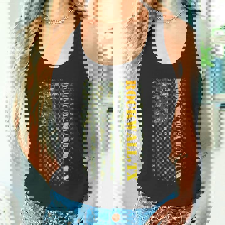 Rockwall Texas Camouflage Usa Flag タンクトップ