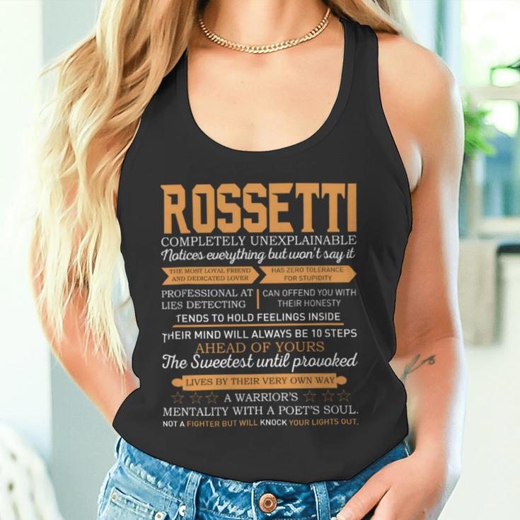 Rossetti Completely Unexplainable Notices Everything But Won’T Say It Name Tank Top