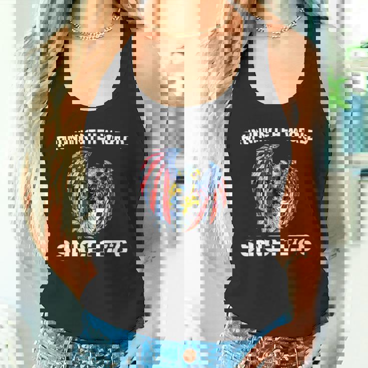 Running The Worldince 1776 アメリカンイーグル アメリカ国旗 タンクトップ