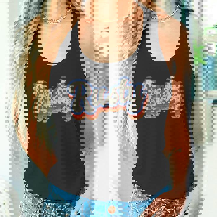 Rusty 名前入りシャツ カスタムレタリング 70年代 タンクトップ