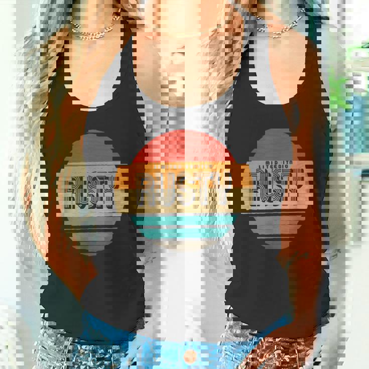 Rusty 名称 レトロ・ヴィンテージ・サンセット 限定版 タンクトップ