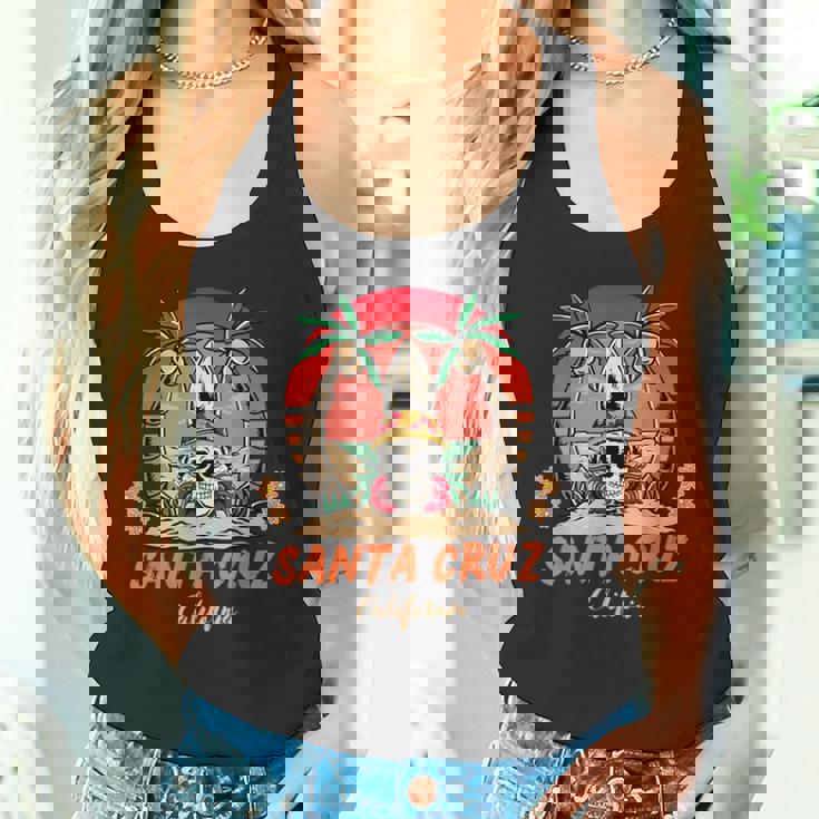 Santa Cruz カリフォルニア ヴィンテージ スケルトン サーファー サンタクルーズ タンクトップ