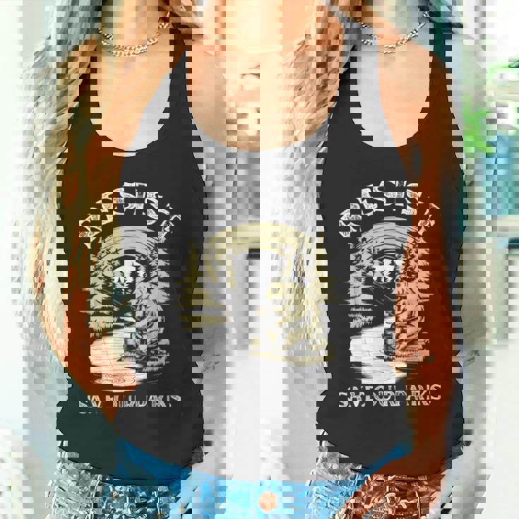 Save Our Parks ビンテージ スモーキー ザ レジスト ベア国立公園 タンクトップ