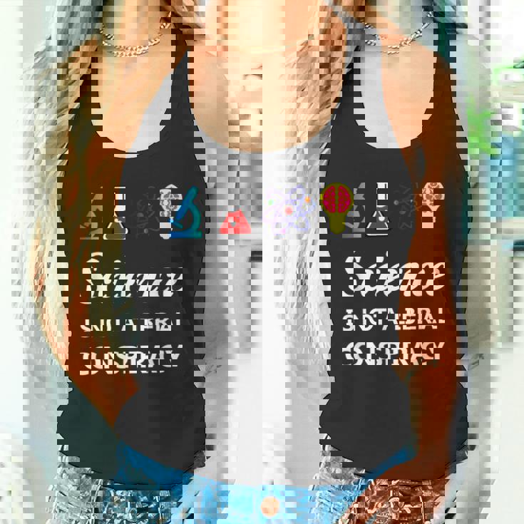 Science Is Not A Liberal Conspiracy リベラルシャツ タンクトップ