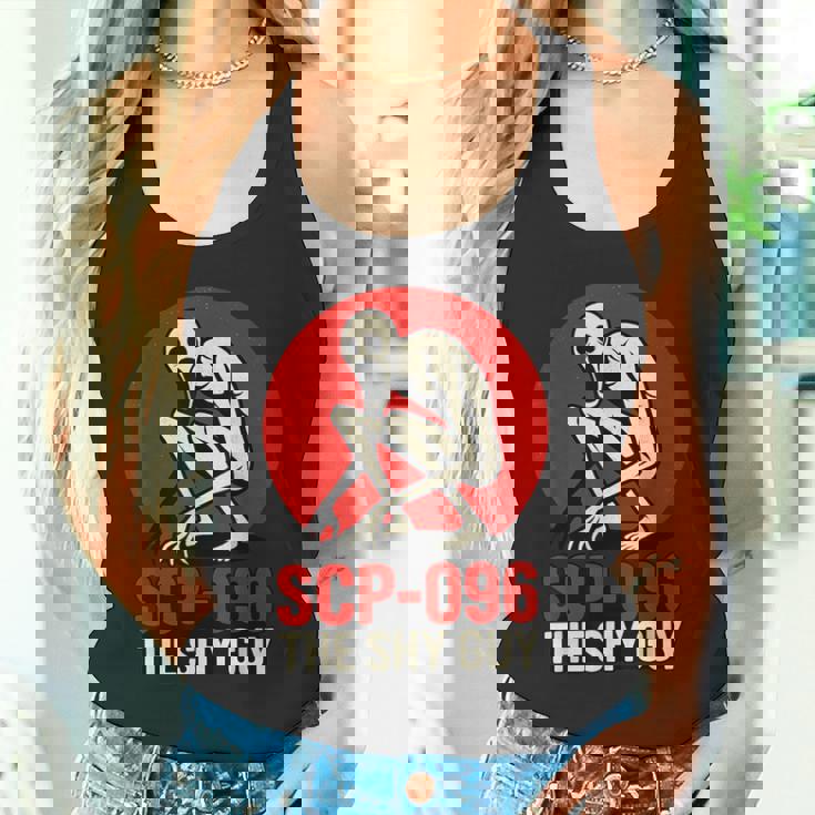 Scp-096 「シャイガイ」ホラーアートデザイン タンクトップ